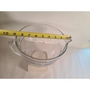 Vintage Anchor Hocking 2 Quart Glass Batter Bowl 8 Cup